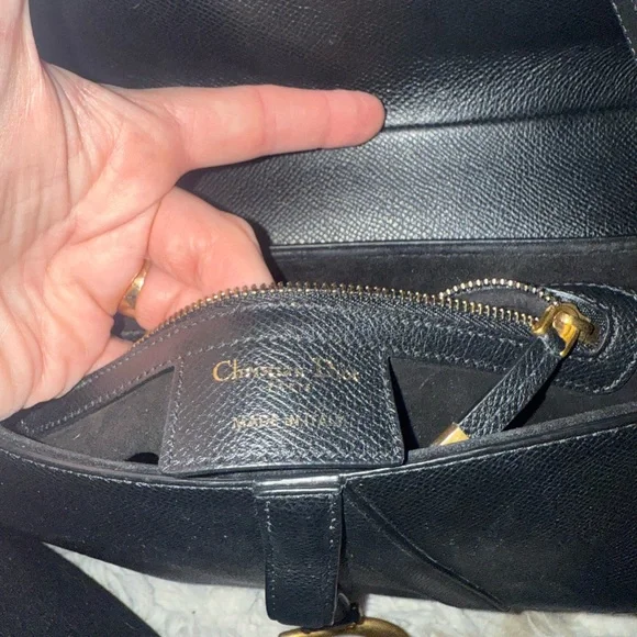 Dior Black Leather Saddle Bag - Picture 9 of 11